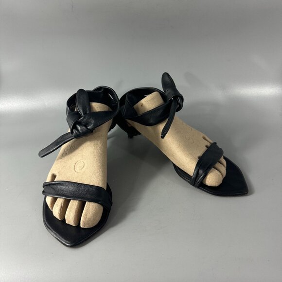 Isabel Marant Black Leather Strappy Sandals, Size 39 - Picture 1 of 13